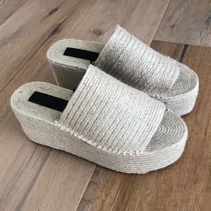 NWT Zara Platform Espadrille Sandals